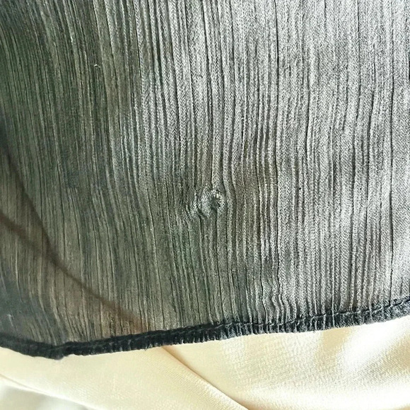 Alice + Olivia Kye Chiffon Lace Front Sheer Black & Nude Long Sleeve‎ Maxi Dress - Picture 12 of 15